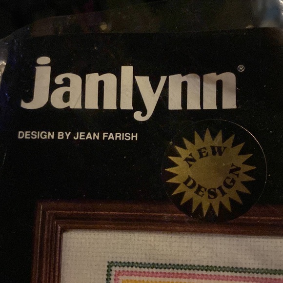 VTG new opened janlynn Crosstitch number 977–76 sky riding bear birth sampler - Picture 2 of 6